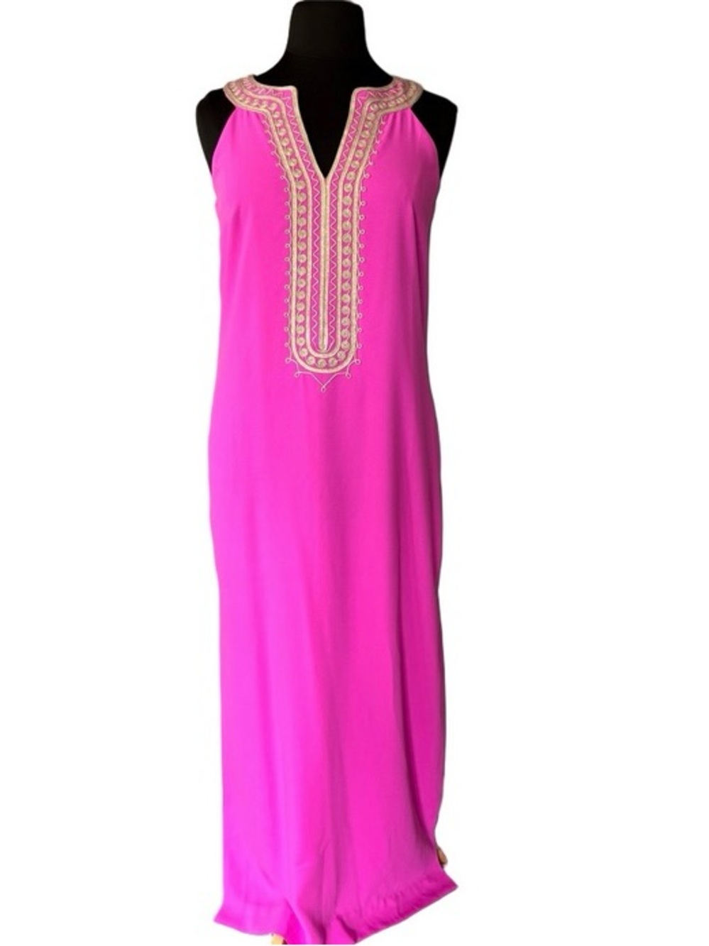 Lilly Pulitzer Sandrah Embroidered Maxi Dress 16 in wild fuchsia - Pre-Love🩷